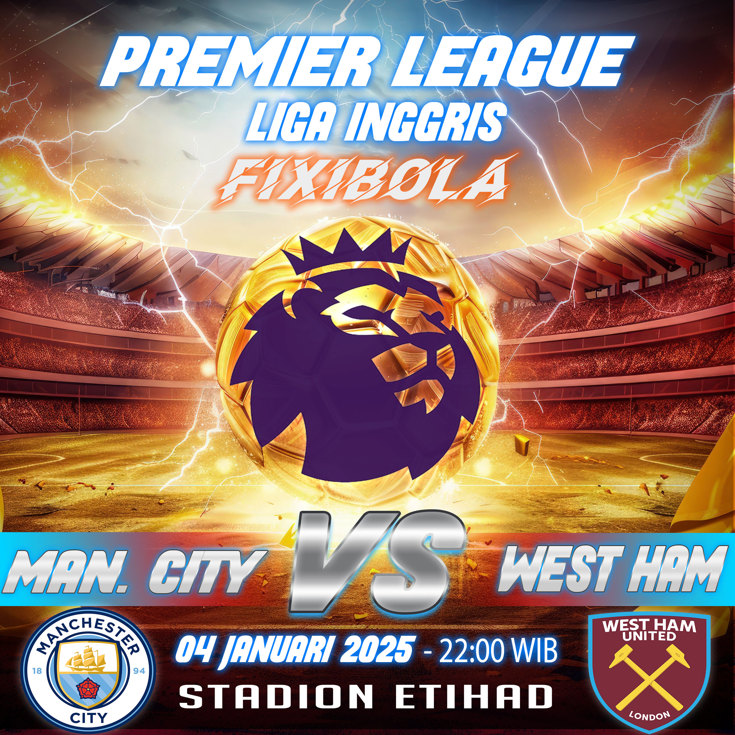 PREDIKSI BOLA MANCHESTER CITY VS WEST HAM UNITED